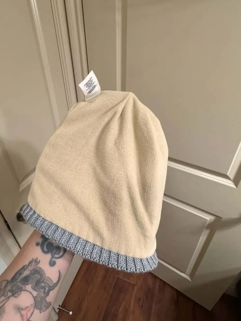 REI Co-op Gray Pom Beanie Fleece Lined One Size Unisex